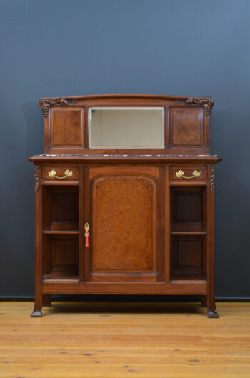 Art Nouveau Mahogany Buffet Credenza