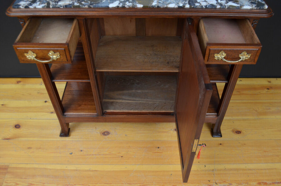 Art Nouveau Mahogany Buffet Credenza