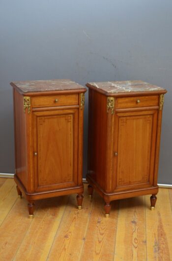 Antique Mahogany Bedside Cabinets