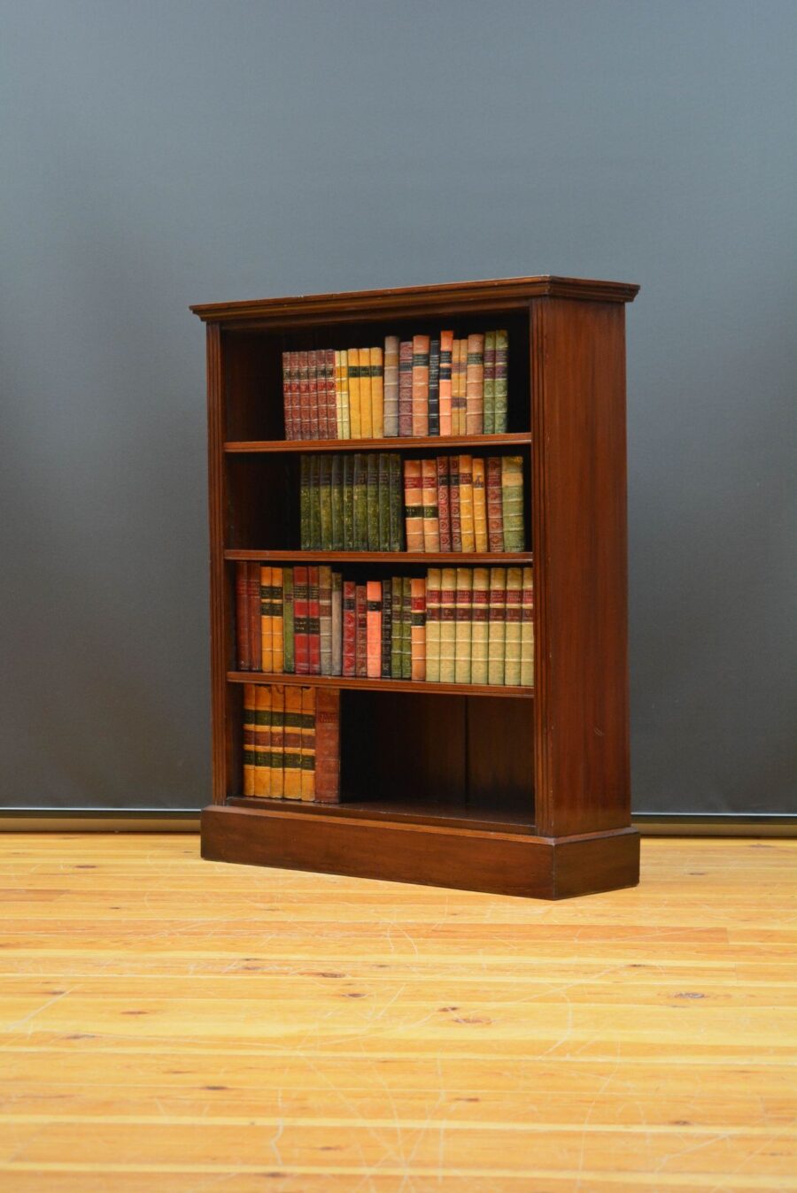 Edwardian Solid Mahogany Open Bookcase