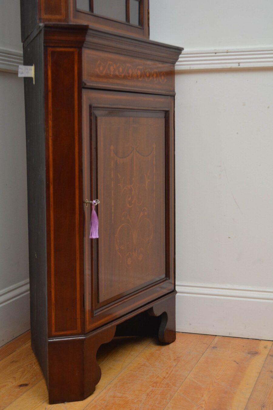 Edwardian Floor Standing Inlaid Corner Cupboard - Image 12