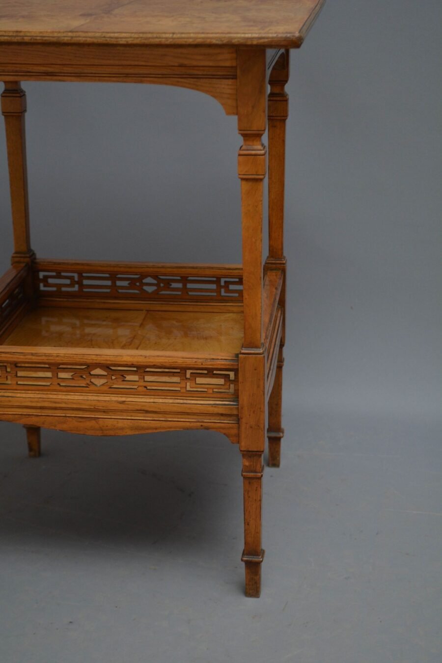 English Victorian Aesthetic Movement Ash Occasional Table - Image 13