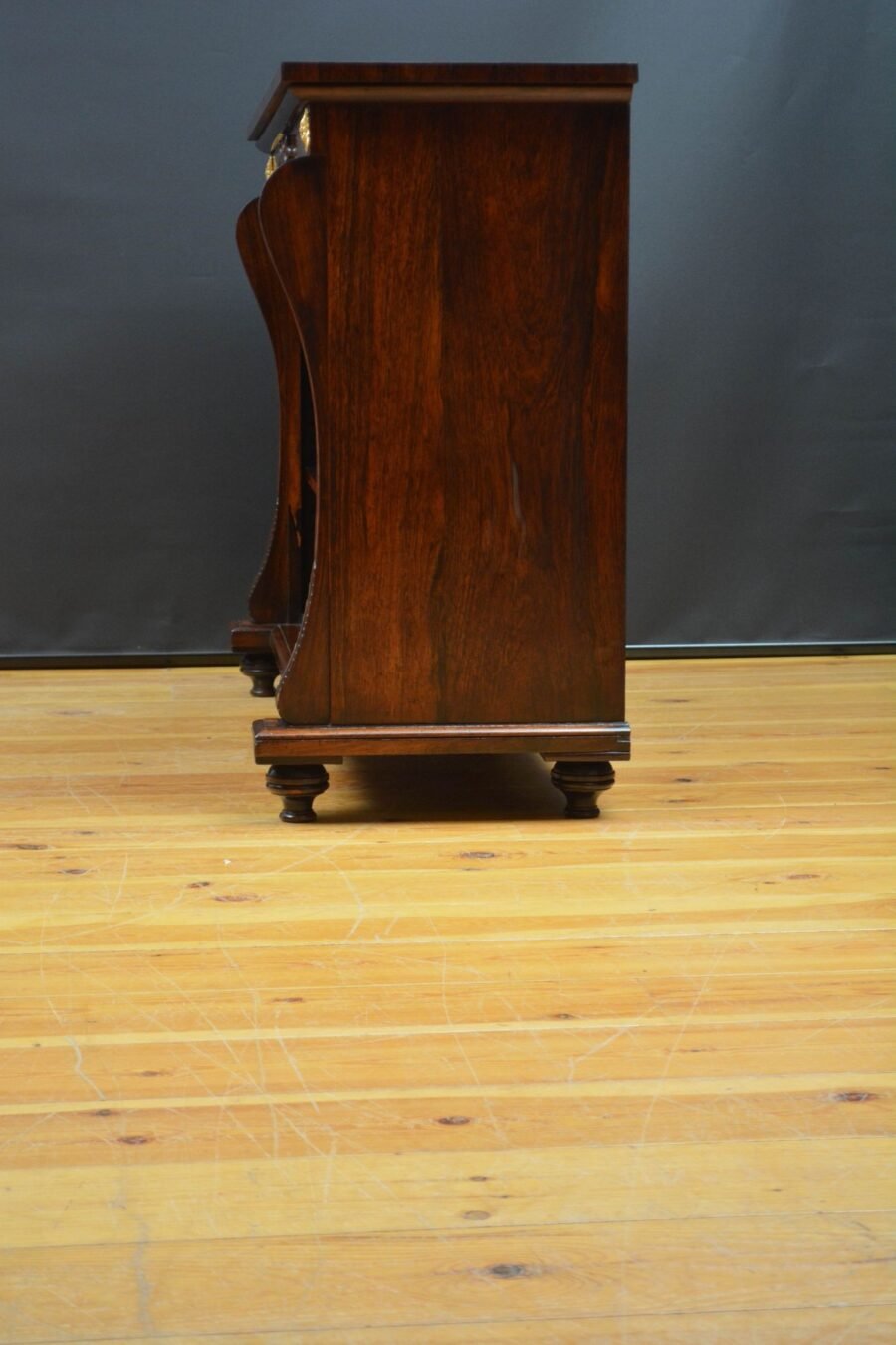 English Regency Low Open Bookcase in Rosewood - Image 16