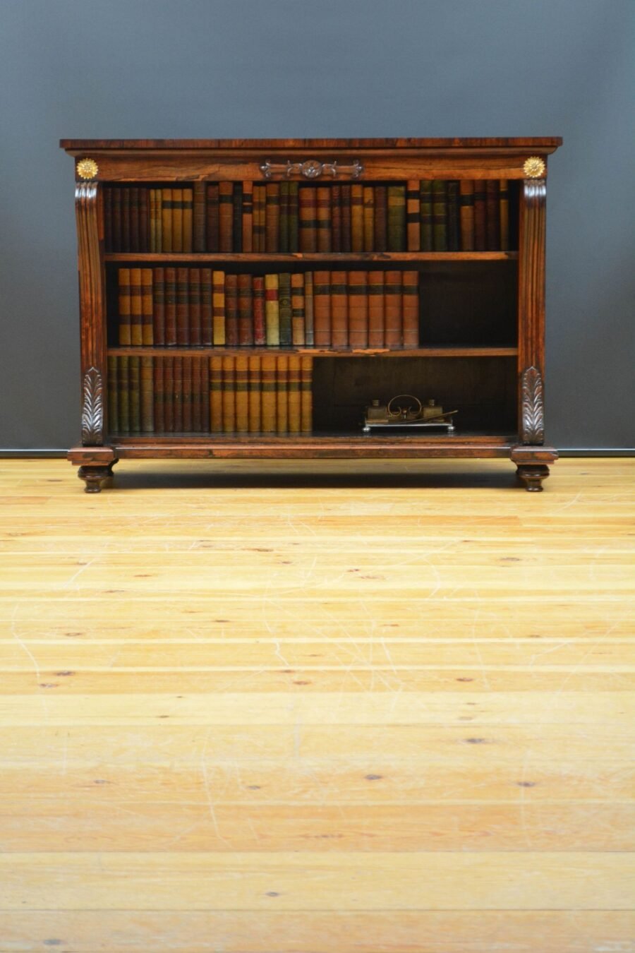 English Regency Low Open Bookcase in Rosewood - Image 2