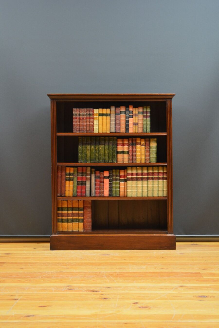 Edwardian Solid Mahogany Open Bookcase - Image 2