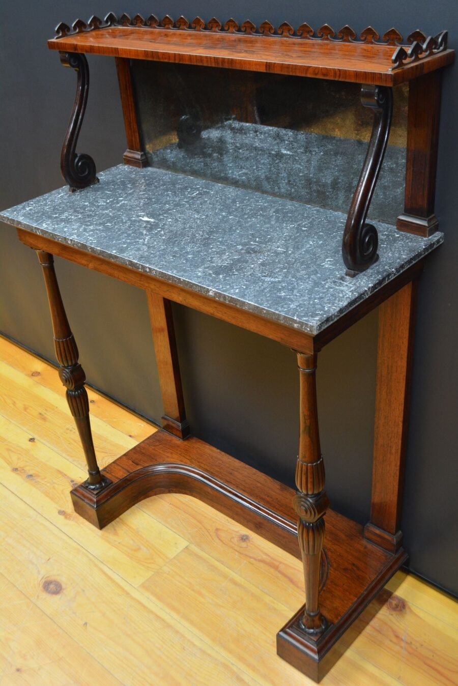 Exceptional Irish Regency Rosewood console table - Image 3