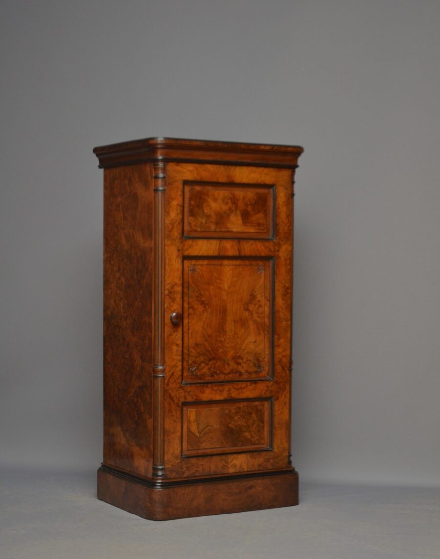 English Victorian Walnut Music Cabinet / Drinks Cabinet - Image 3