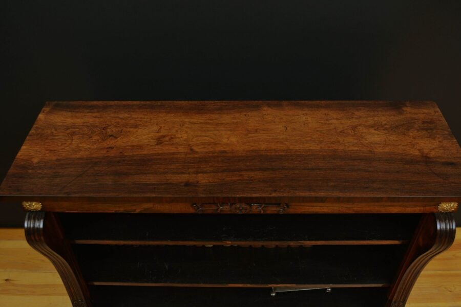 English Regency Low Open Bookcase in Rosewood - Image 5