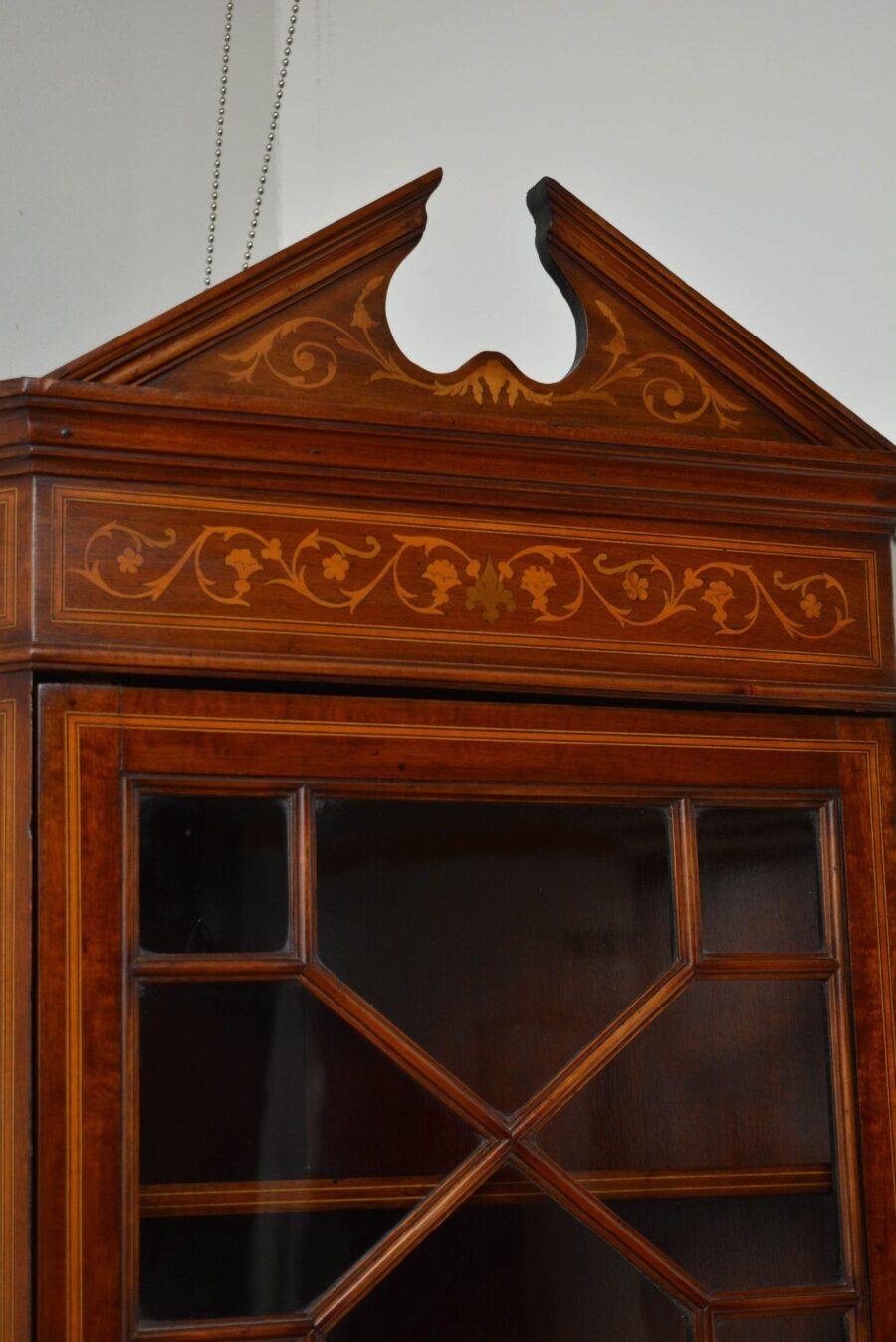 Edwardian Floor Standing Inlaid Corner Cupboard - Image 6