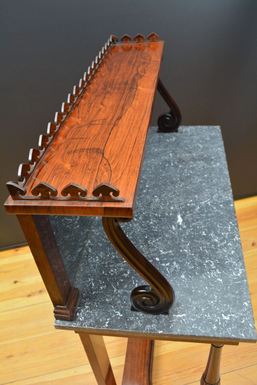 Exceptional Irish Regency Rosewood console table - Image 6