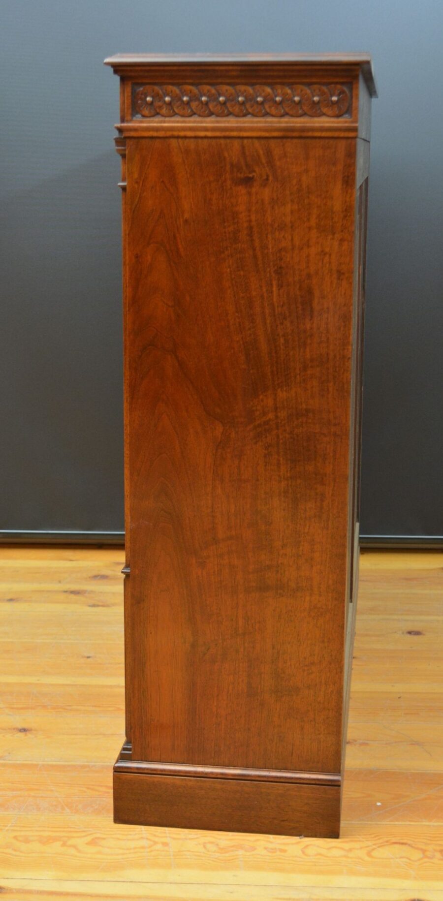 Victorian Solid Walnut Open Fronted Bookcase - Image 7