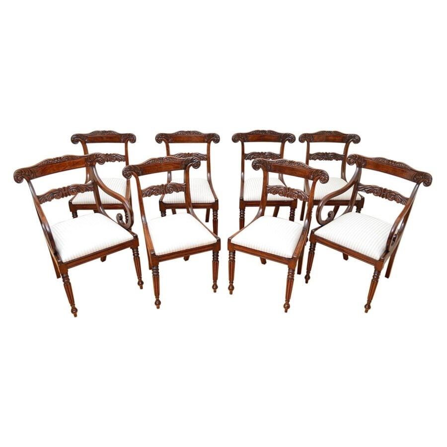 Exceptional Set of 8 William IV Dining Chairs