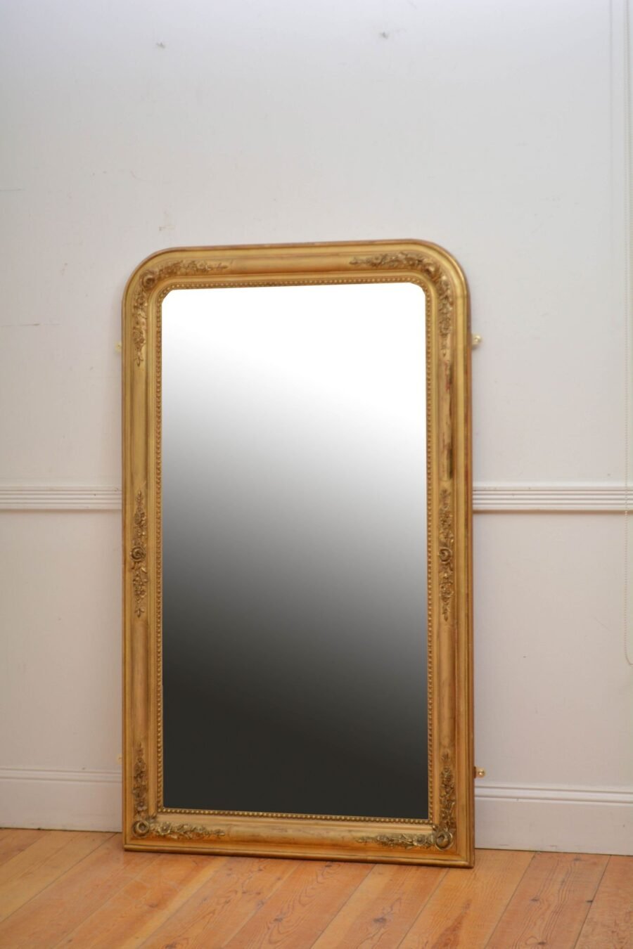 French XIXth Century Gilded Pier Mirror H155cm