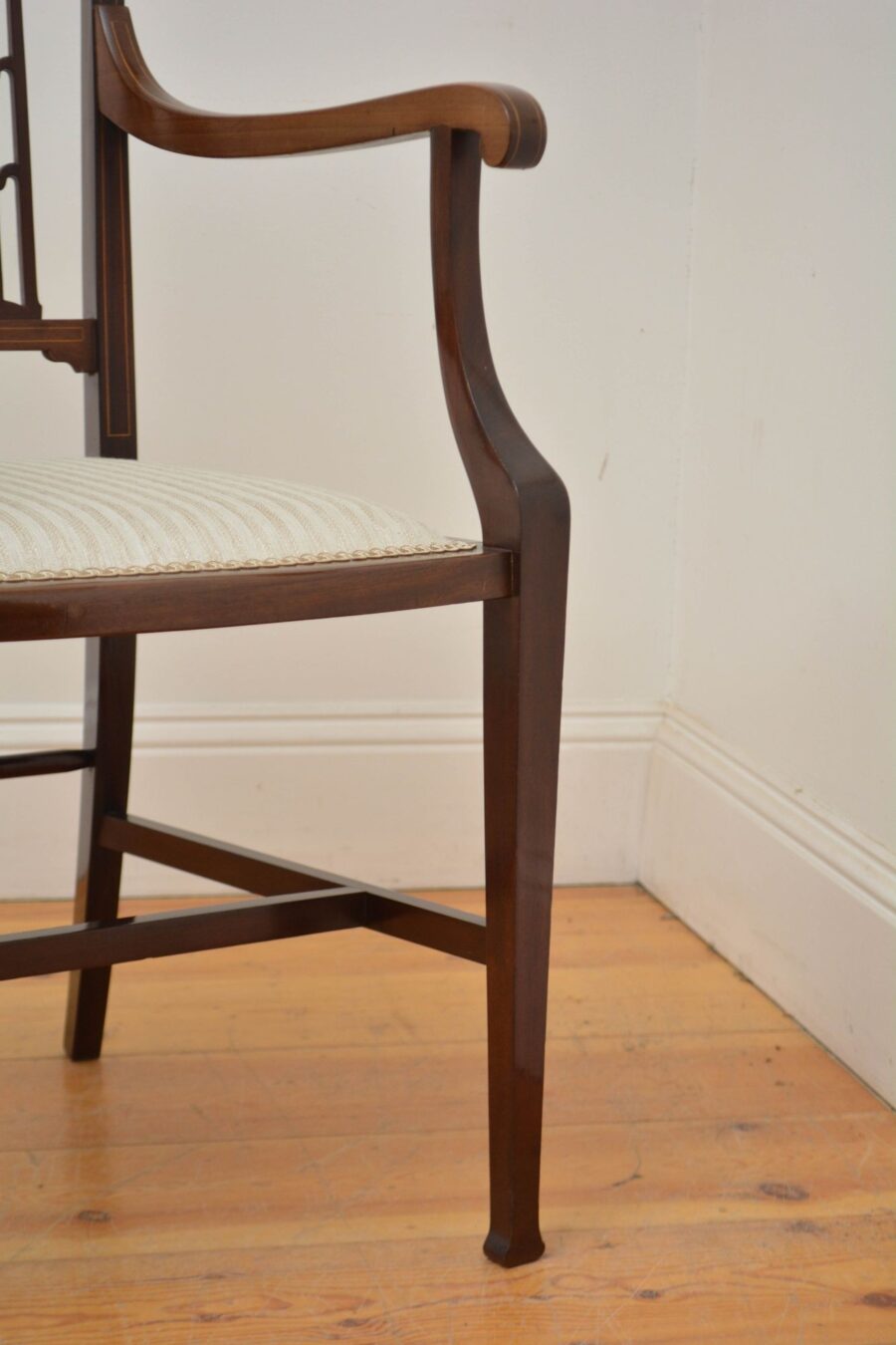 Art Nouveau Mahogany Occasional Chair - Image 12