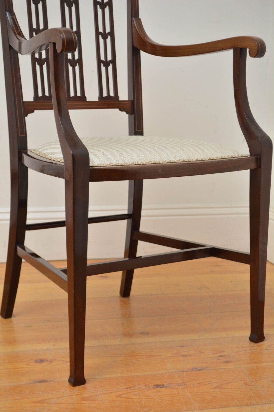 Art Nouveau Mahogany Occasional Chair - Image 13