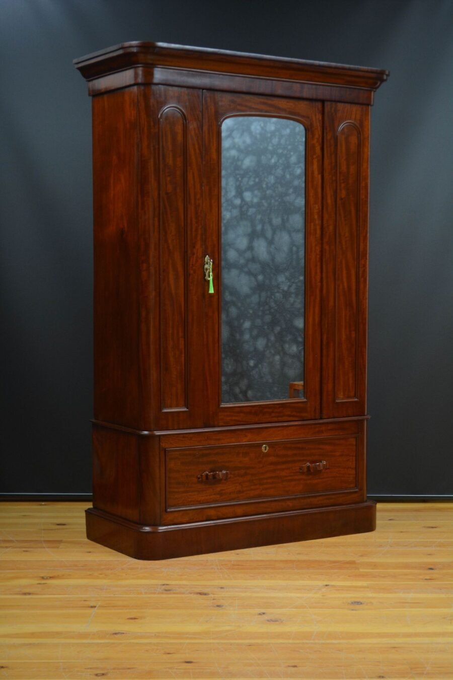 Victorian Figured Mahogany Wardrobe - Image 2