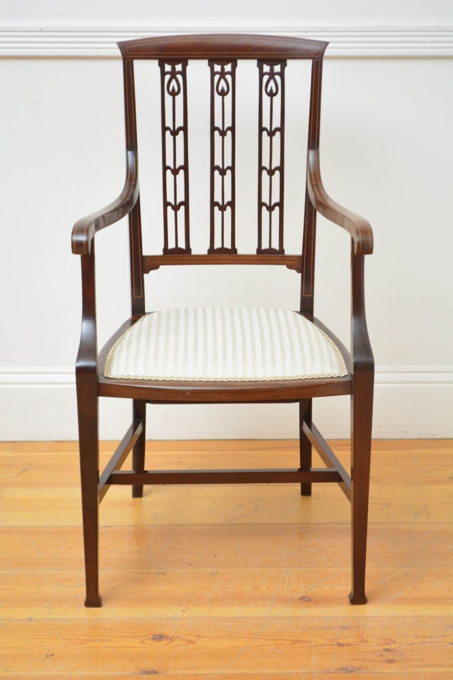 Art Nouveau Mahogany Occasional Chair - Image 2