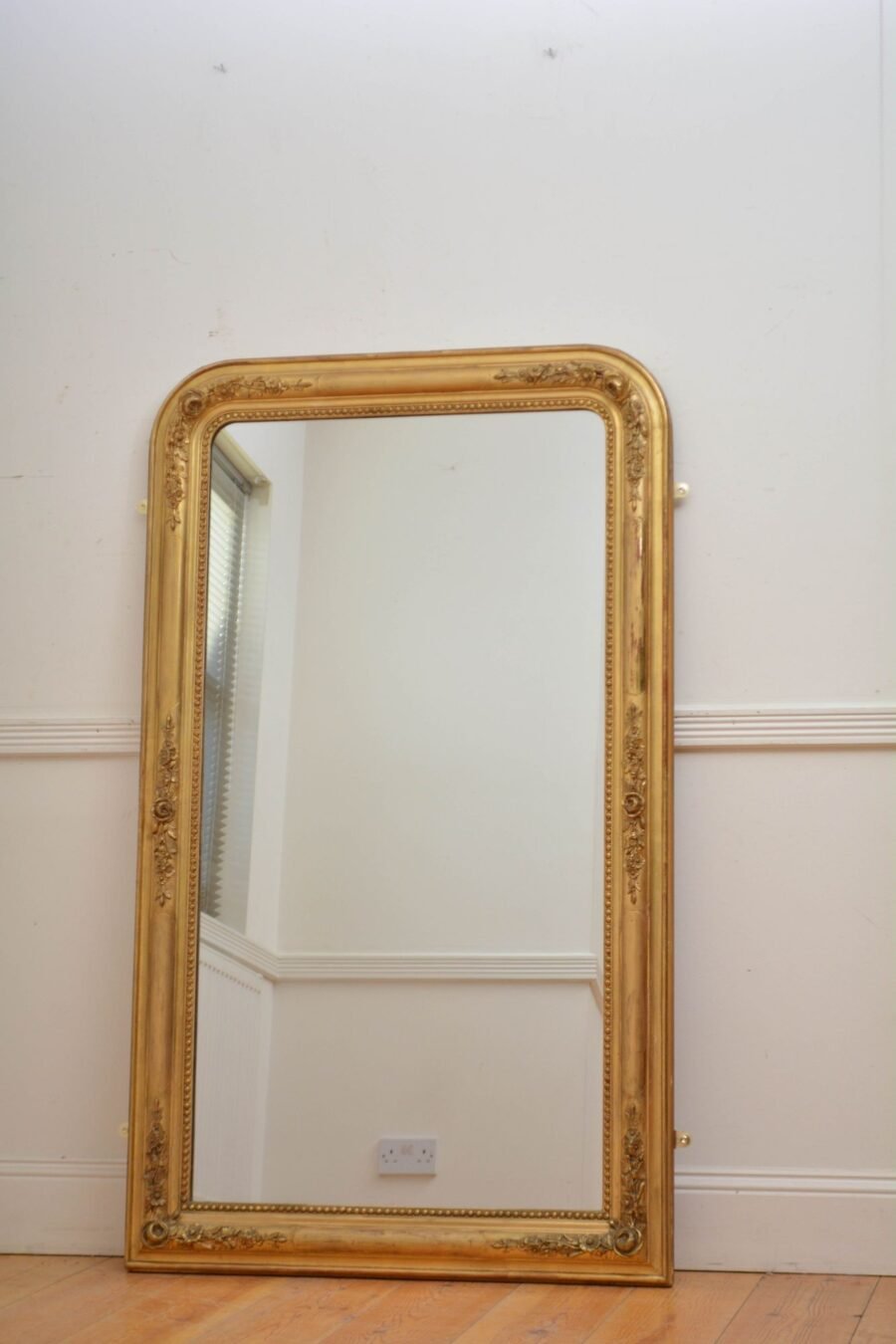 French XIXth Century Gilded Pier Mirror H155cm - Image 2