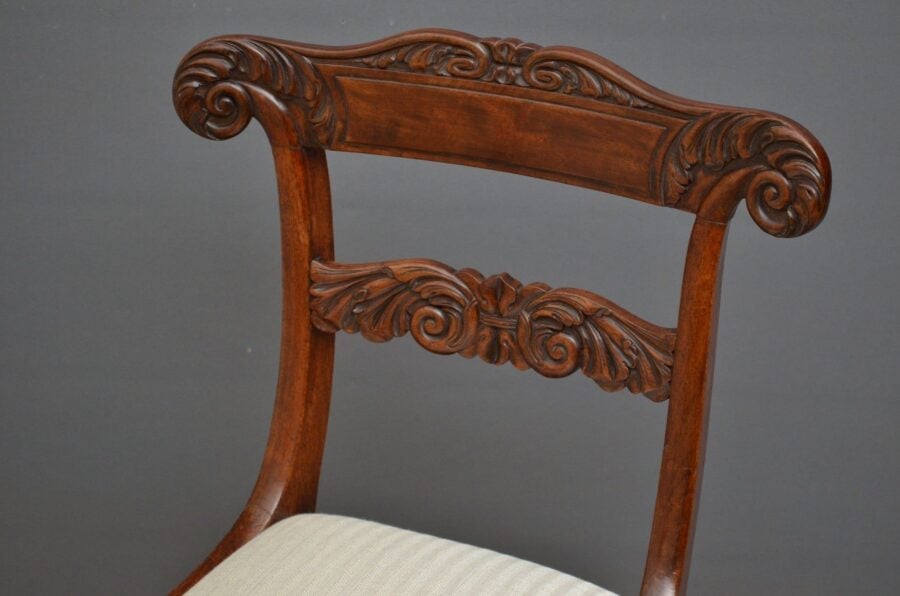 Exceptional Set of 8 William IV Dining Chairs - Image 3