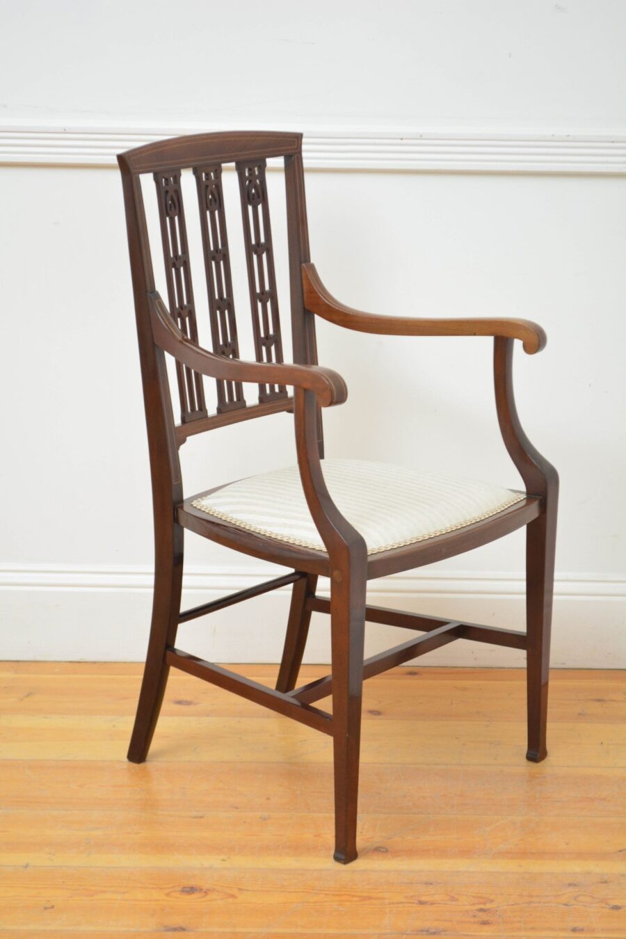 Art Nouveau Mahogany Occasional Chair - Image 3