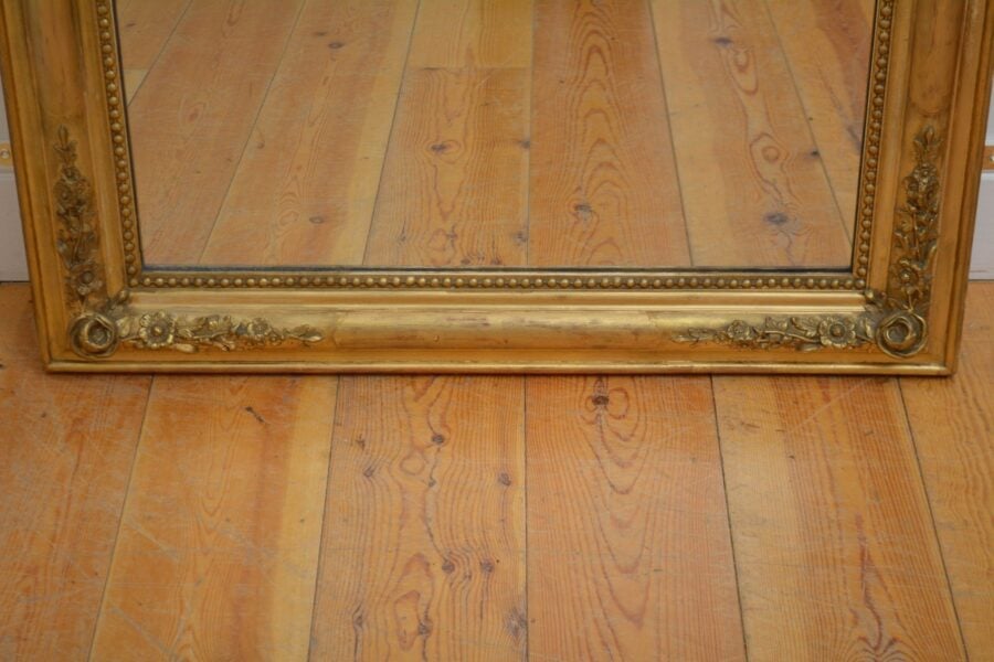 French XIXth Century Gilded Pier Mirror H155cm - Image 3