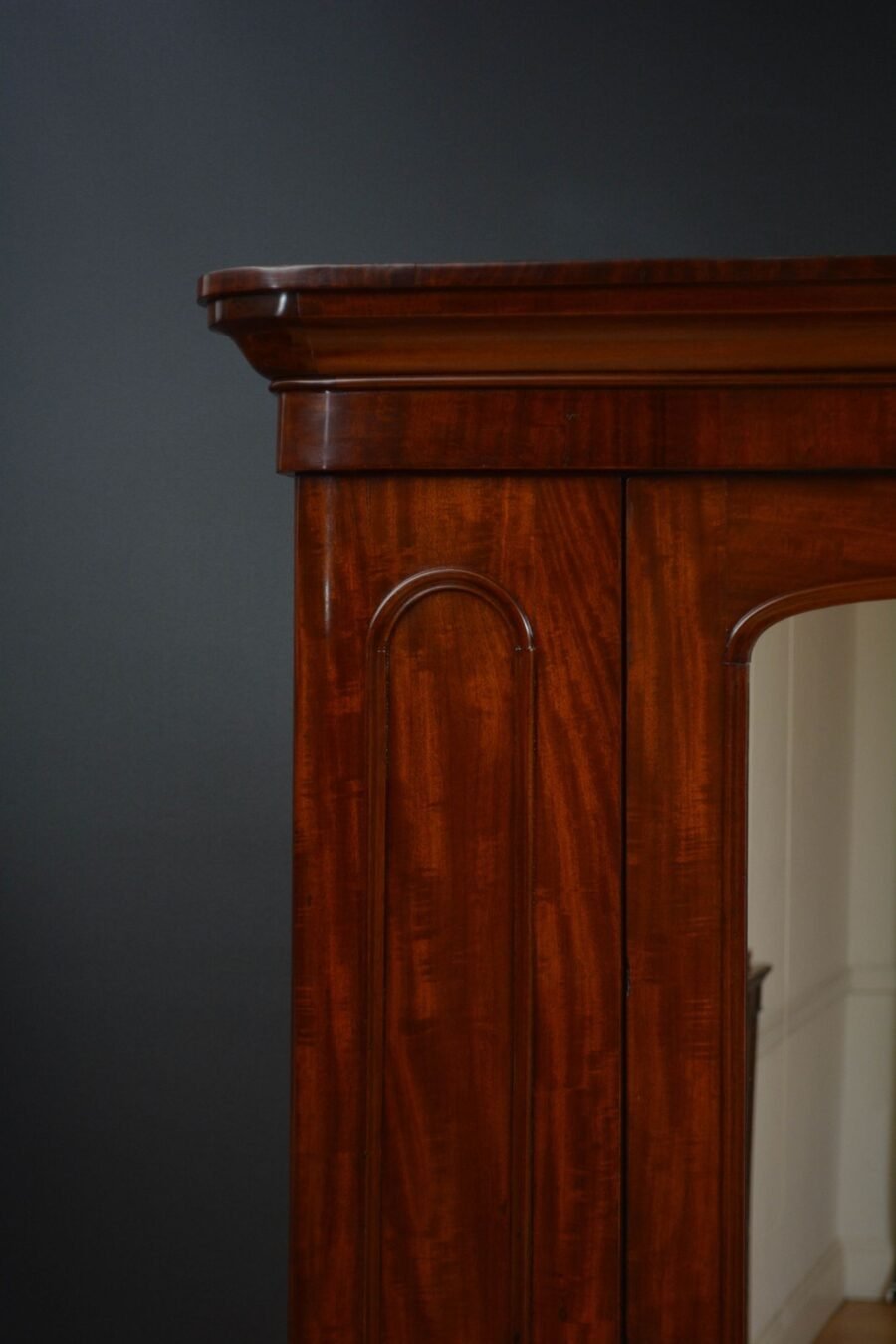 Victorian Figured Mahogany Wardrobe - Image 5