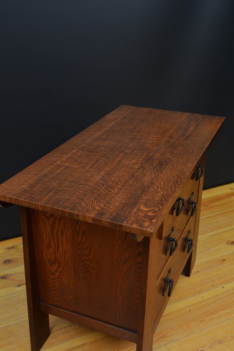 Liberty Style Arts and Crafts Oak Chest of Drawers - Image 5