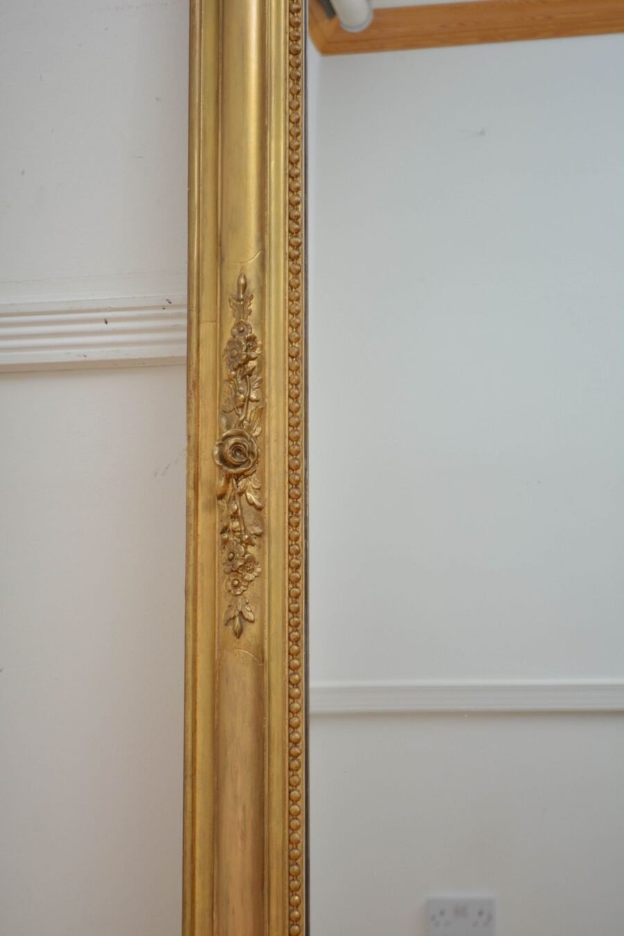 French XIXth Century Gilded Pier Mirror H155cm - Image 5