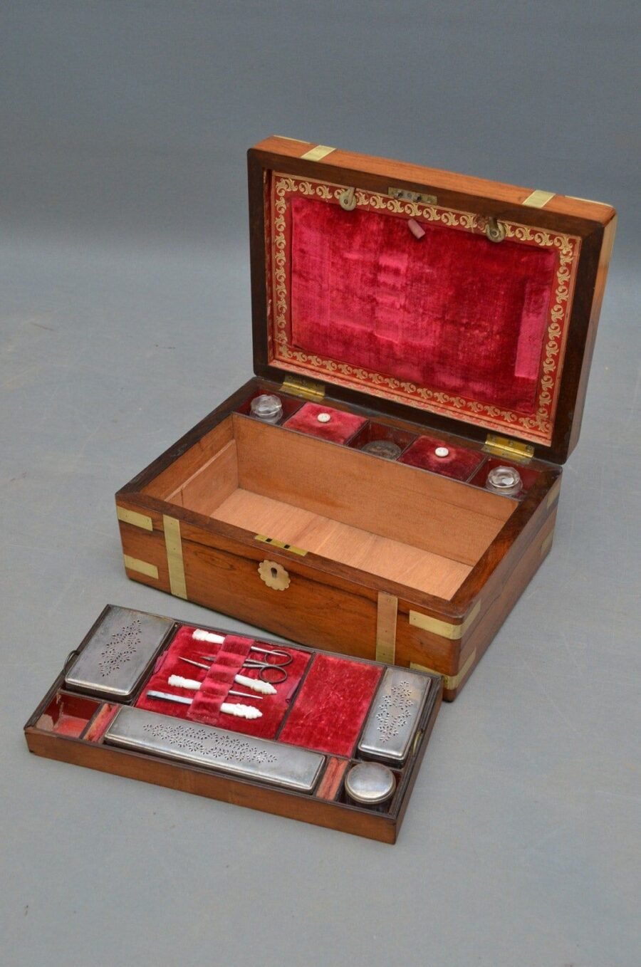 Attractive Victorian Rosewood Jewellery Box - Image 5