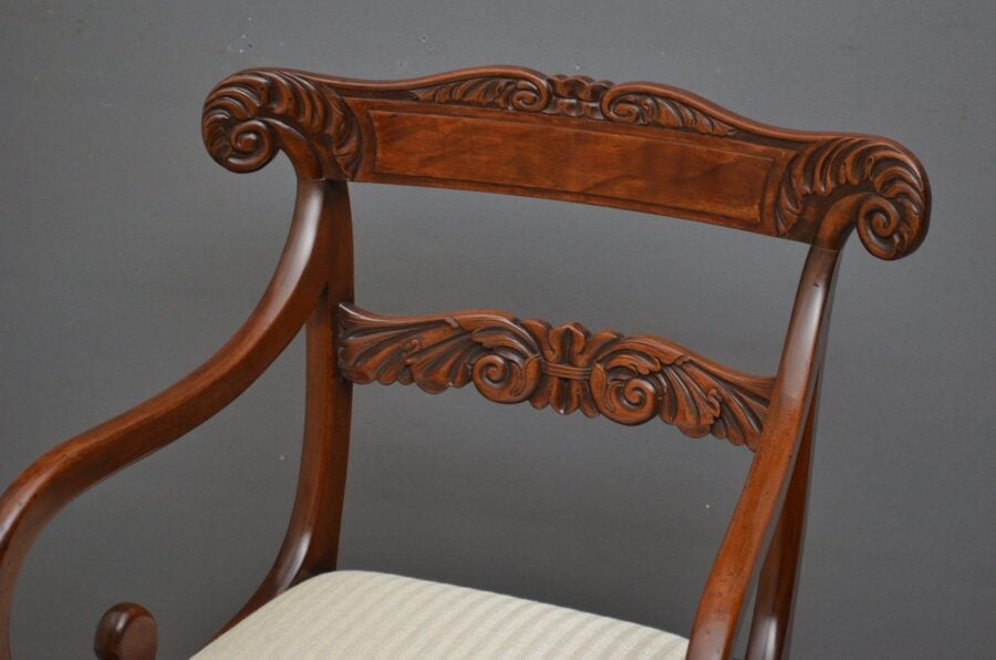 Exceptional Set of 8 William IV Dining Chairs - Image 6