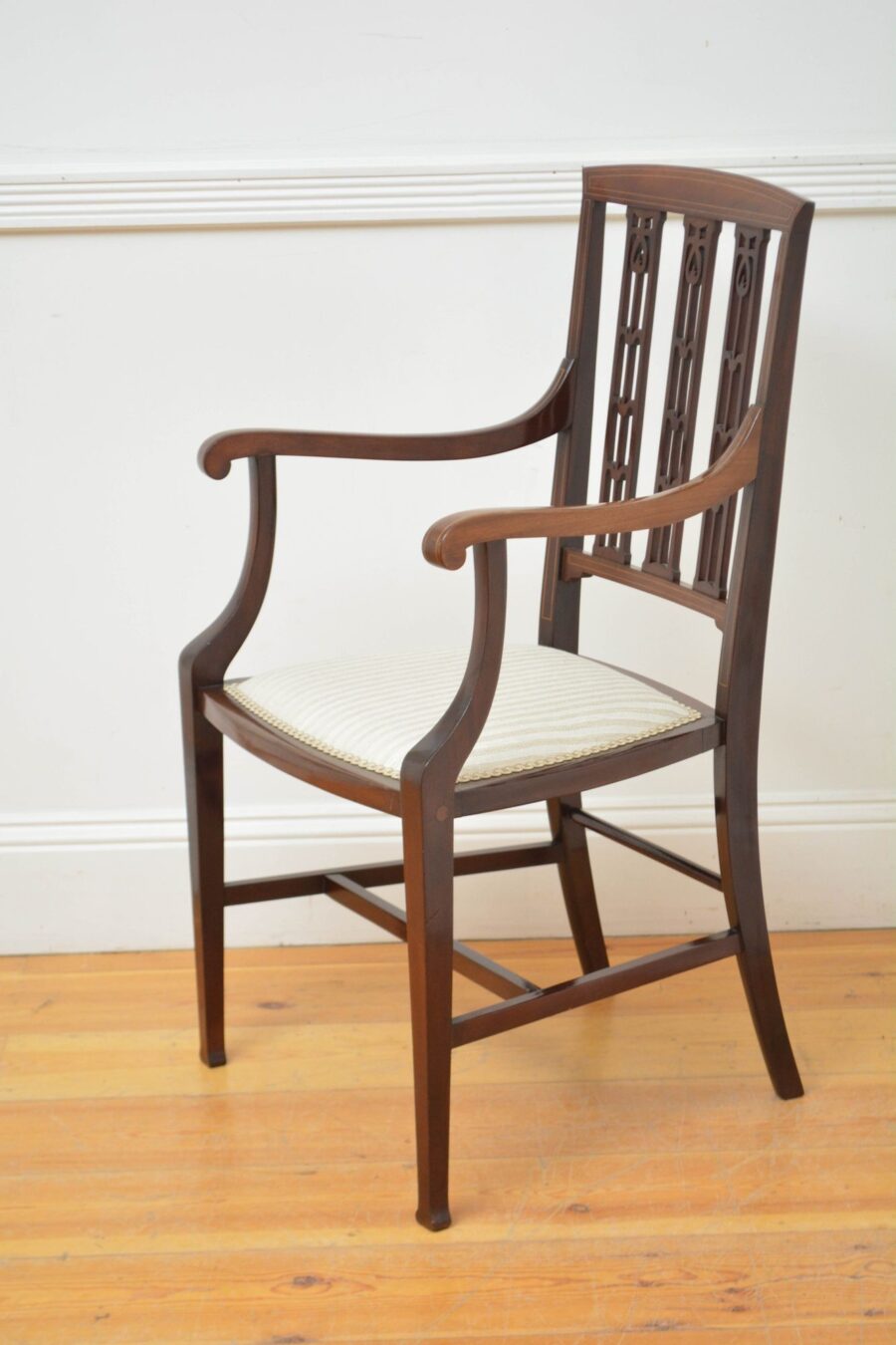 Art Nouveau Mahogany Occasional Chair - Image 6