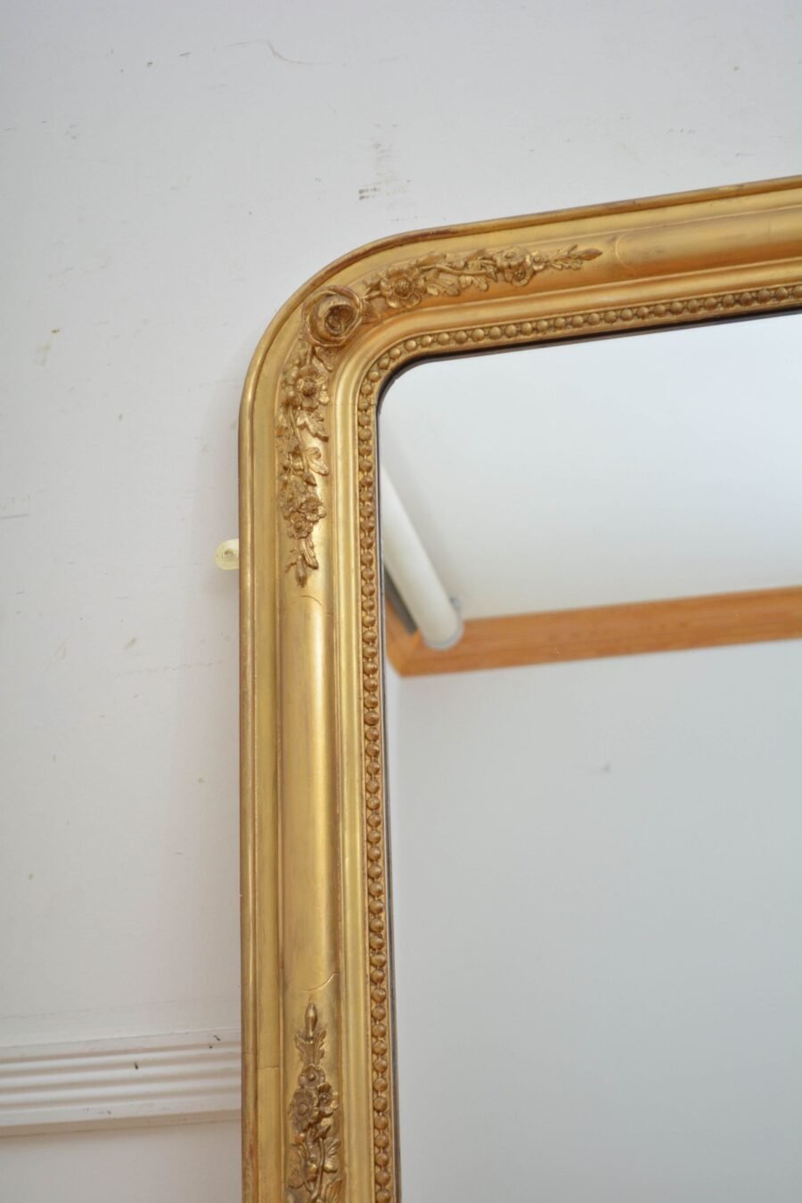 French XIXth Century Gilded Pier Mirror H155cm - Image 6