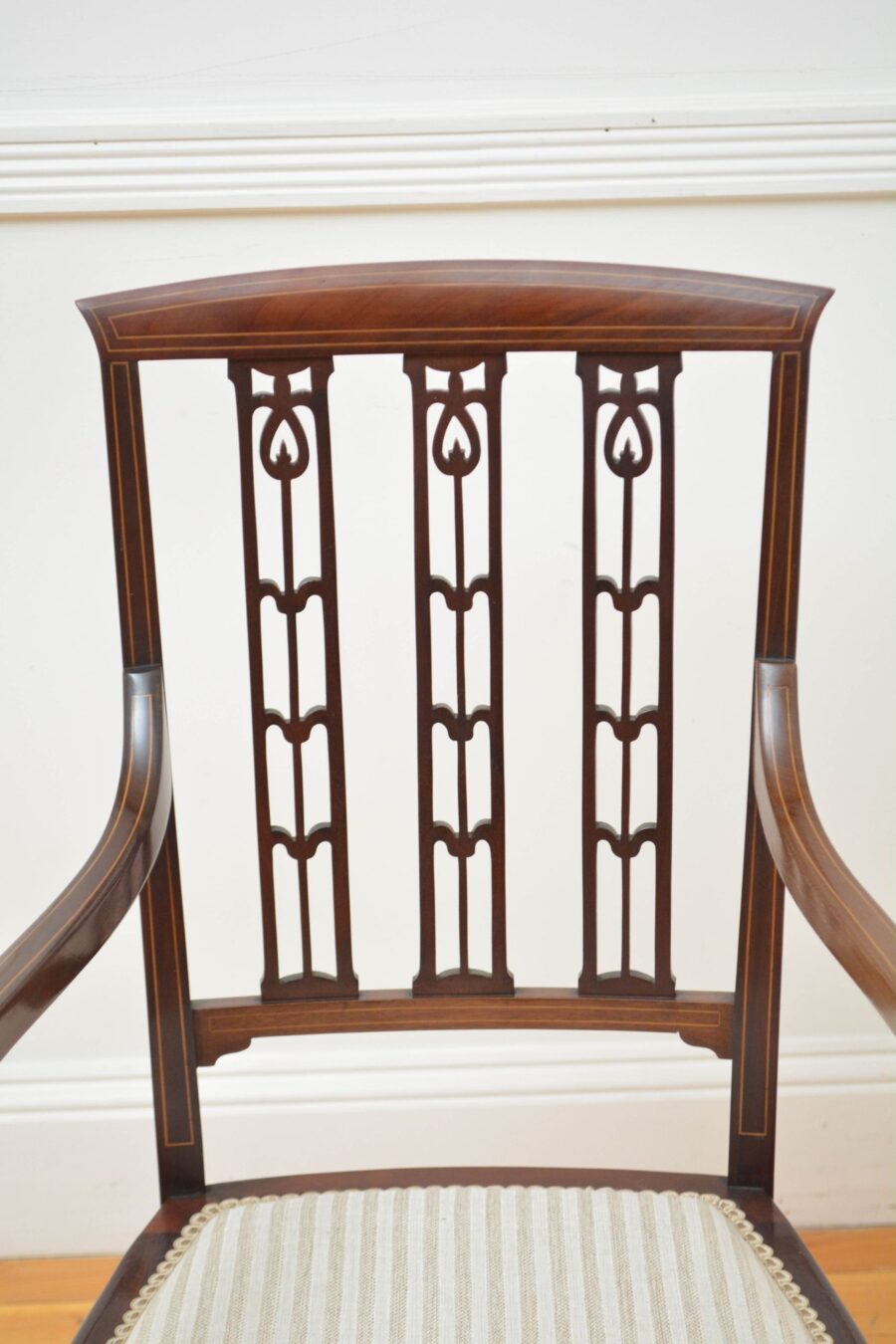 Art Nouveau Mahogany Occasional Chair - Image 7