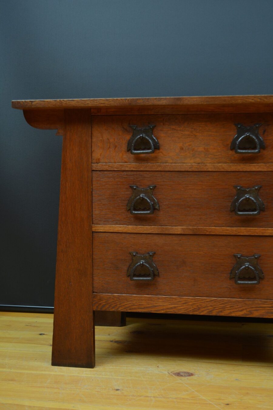 Liberty Style Arts and Crafts Oak Chest of Drawers - Image 8