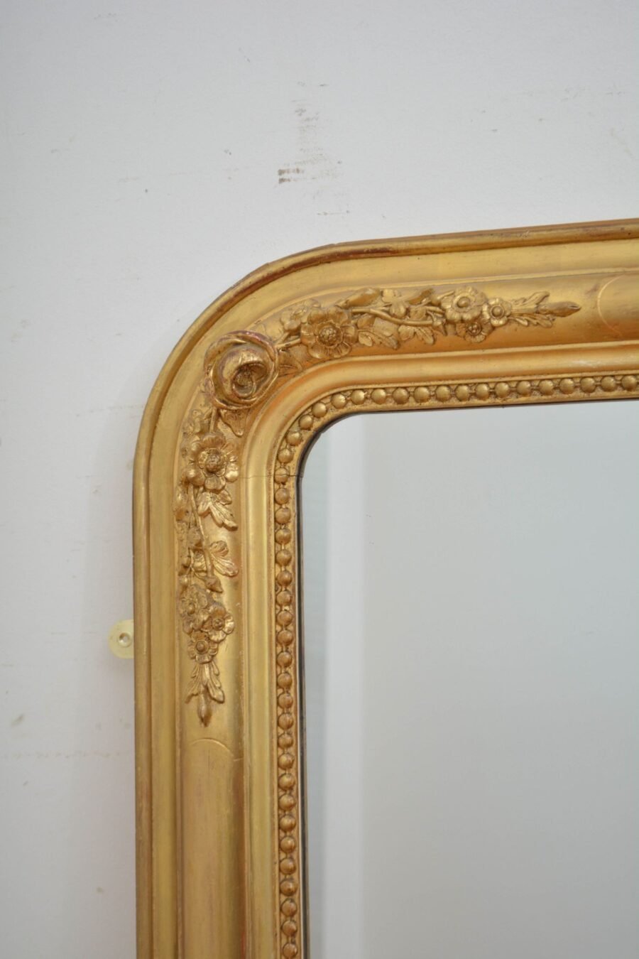 French XIXth Century Gilded Pier Mirror H155cm - Image 8