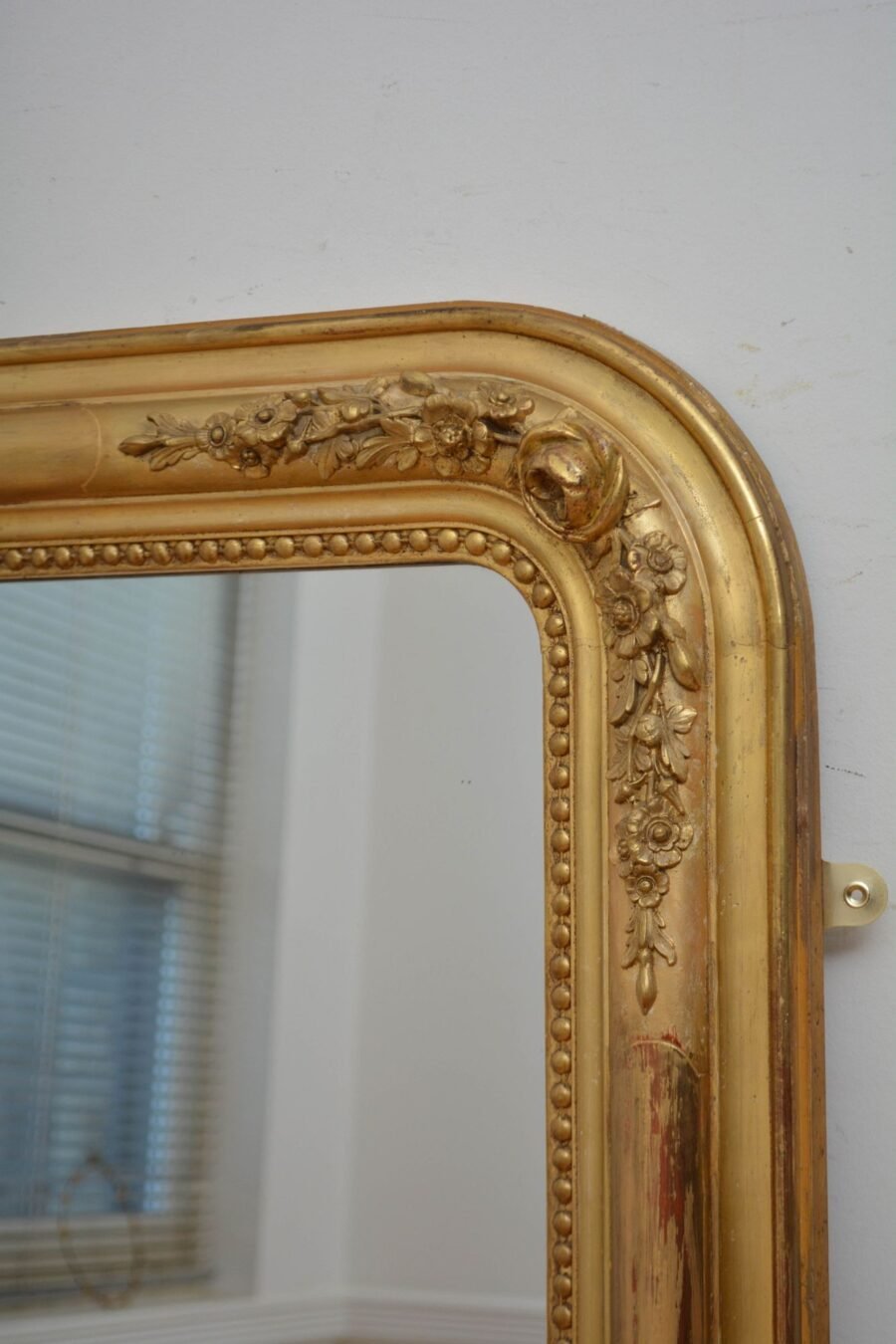 French XIXth Century Gilded Pier Mirror H155cm - Image 9