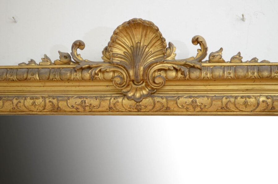 Large 19th Century Giltwood Mirror H202cm - Image 9