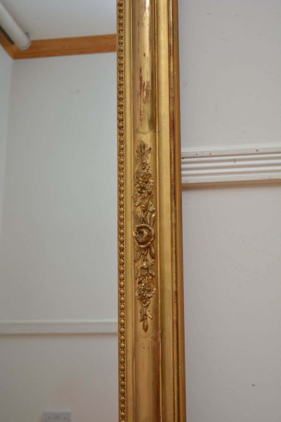 French XIXth Century Gilded Pier Mirror H155cm - Image 10