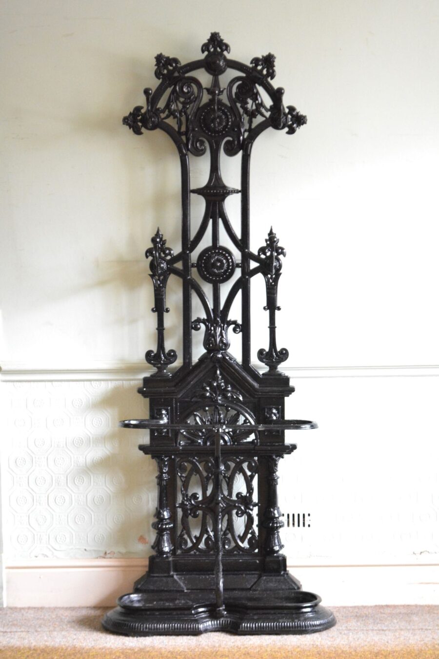 Victorian Cast Iron Hall Stand in the manner of Christopher Dresser