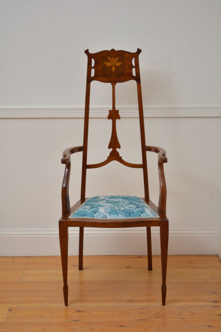 Art Nouveau Mahogany Armchair / Side Chair - Image 2