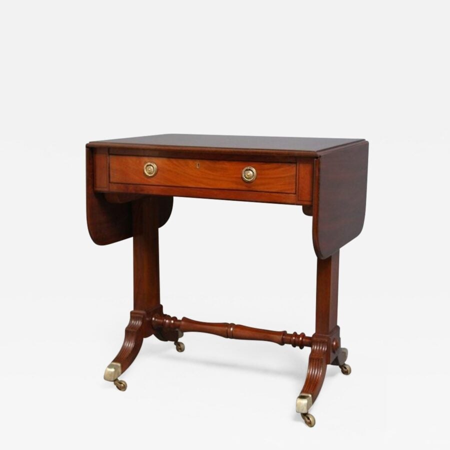 Small Regency Sofa Table in Mahogany - Image 2