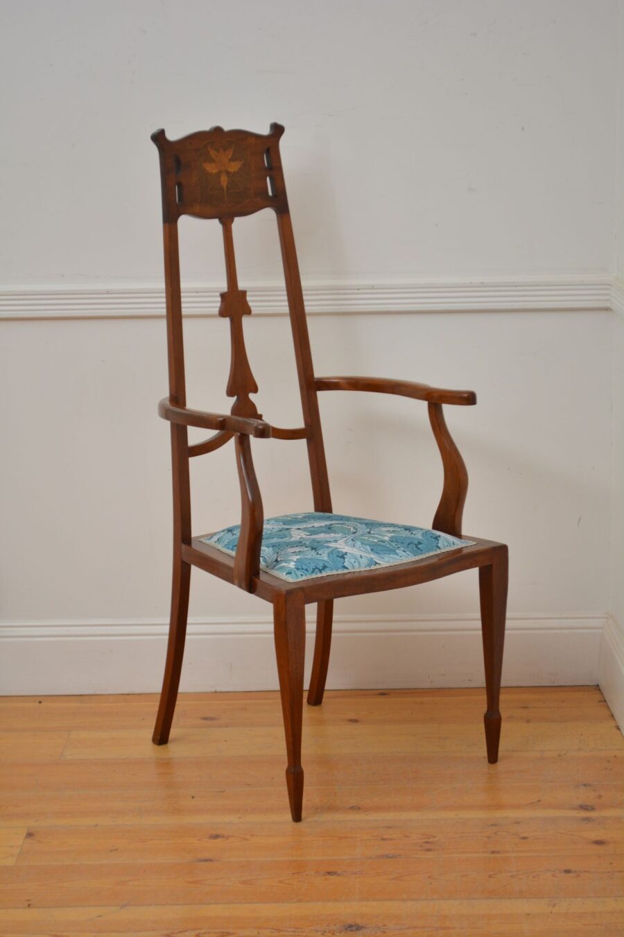 Art Nouveau Mahogany Armchair / Side Chair - Image 3