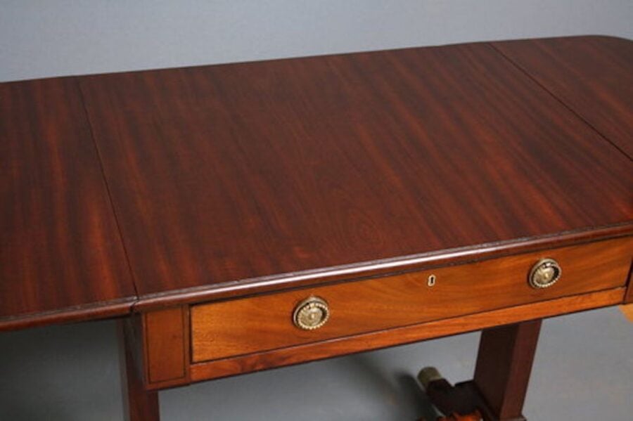 Small Regency Sofa Table in Mahogany - Image 3