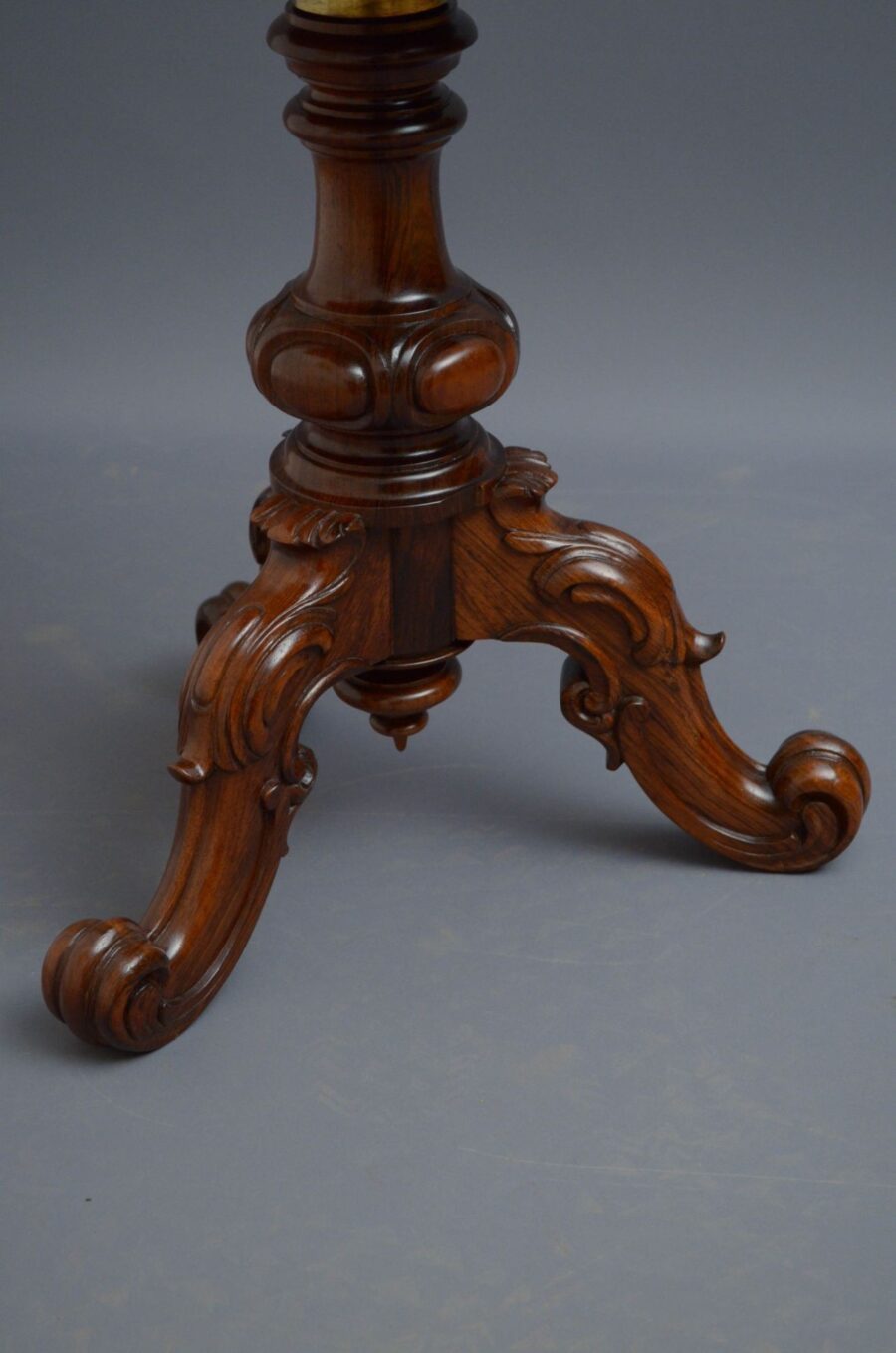 Victorian Height Adjustable Stool in Rosewood - Image 4