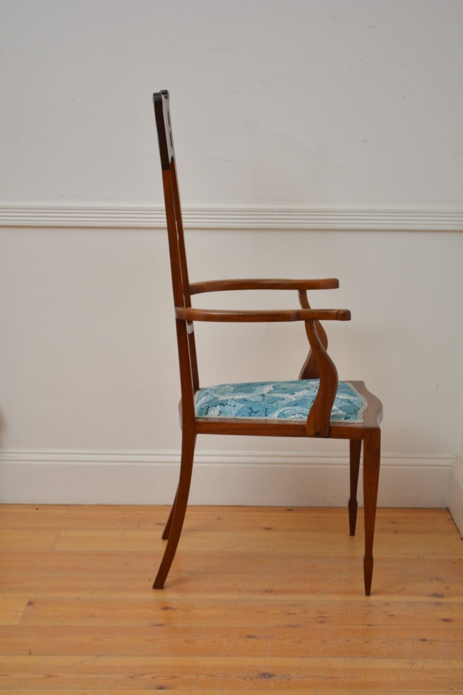 Art Nouveau Mahogany Armchair / Side Chair - Image 5