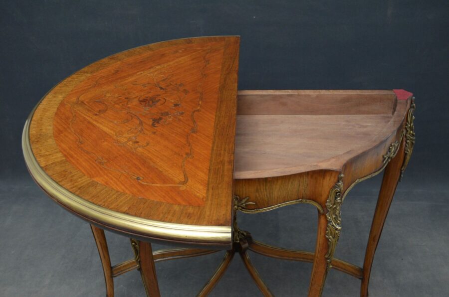 French Rosewood Card Table / Hall Table - Image 5