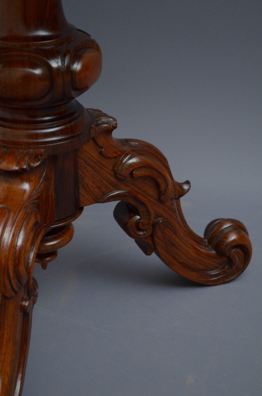 Victorian Height Adjustable Stool in Rosewood - Image 5