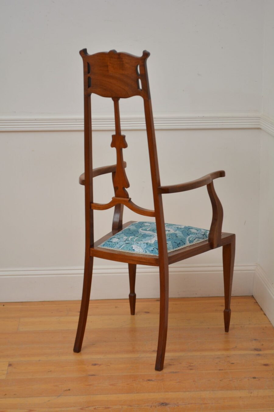 Art Nouveau Mahogany Armchair / Side Chair - Image 6