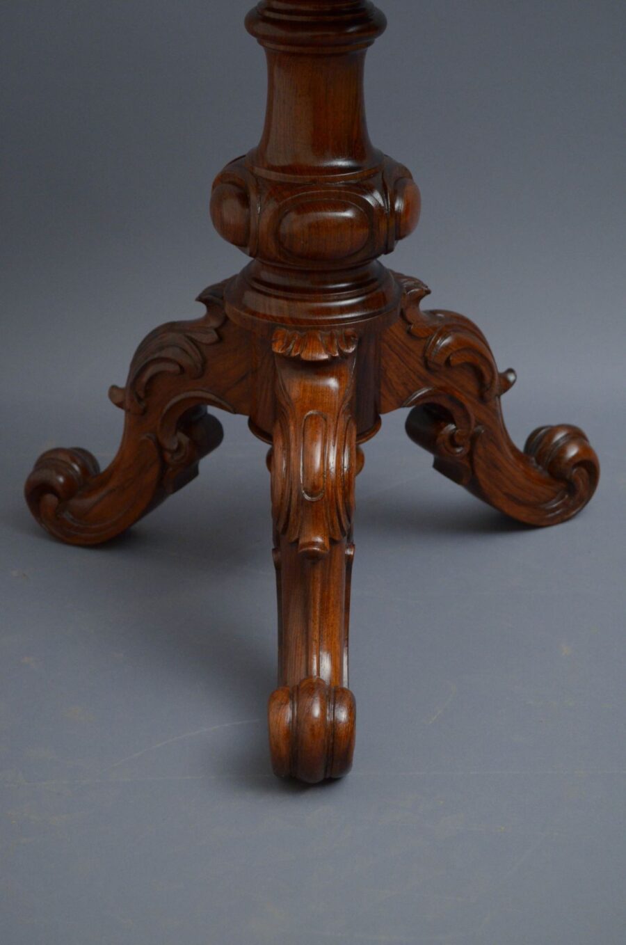 Victorian Height Adjustable Stool in Rosewood - Image 6