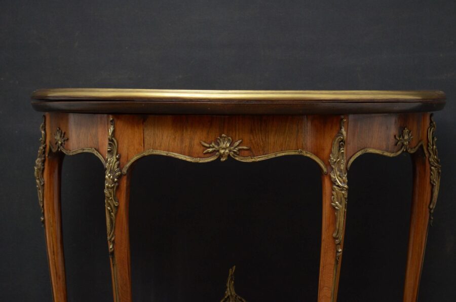 French Rosewood Card Table / Hall Table - Image 7